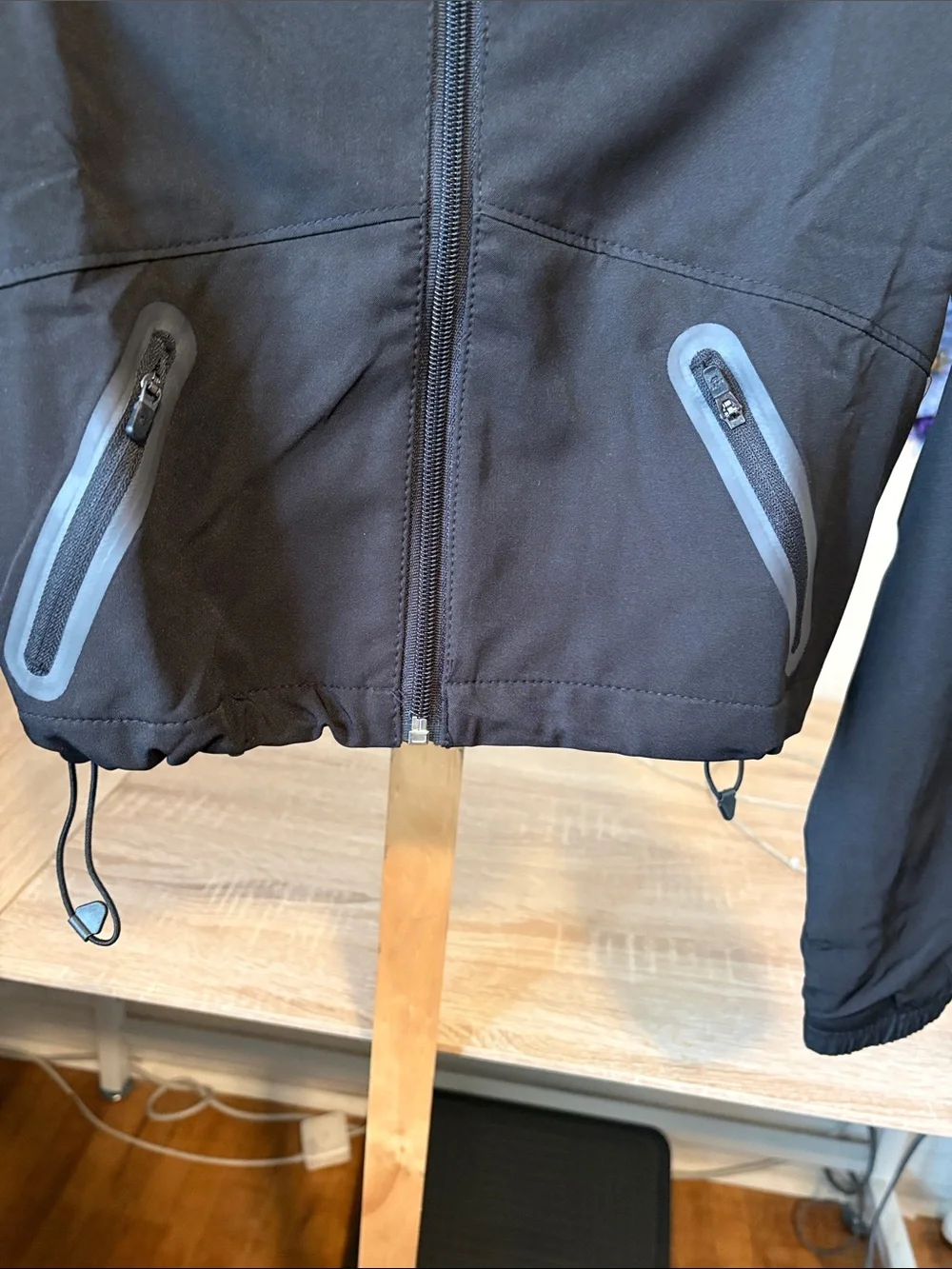 Young LA Black Cropped Windbreaker Jacket Youth New Without Tags